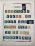 Collection de timbres postes Français anciens sur charnières dont multiples...
