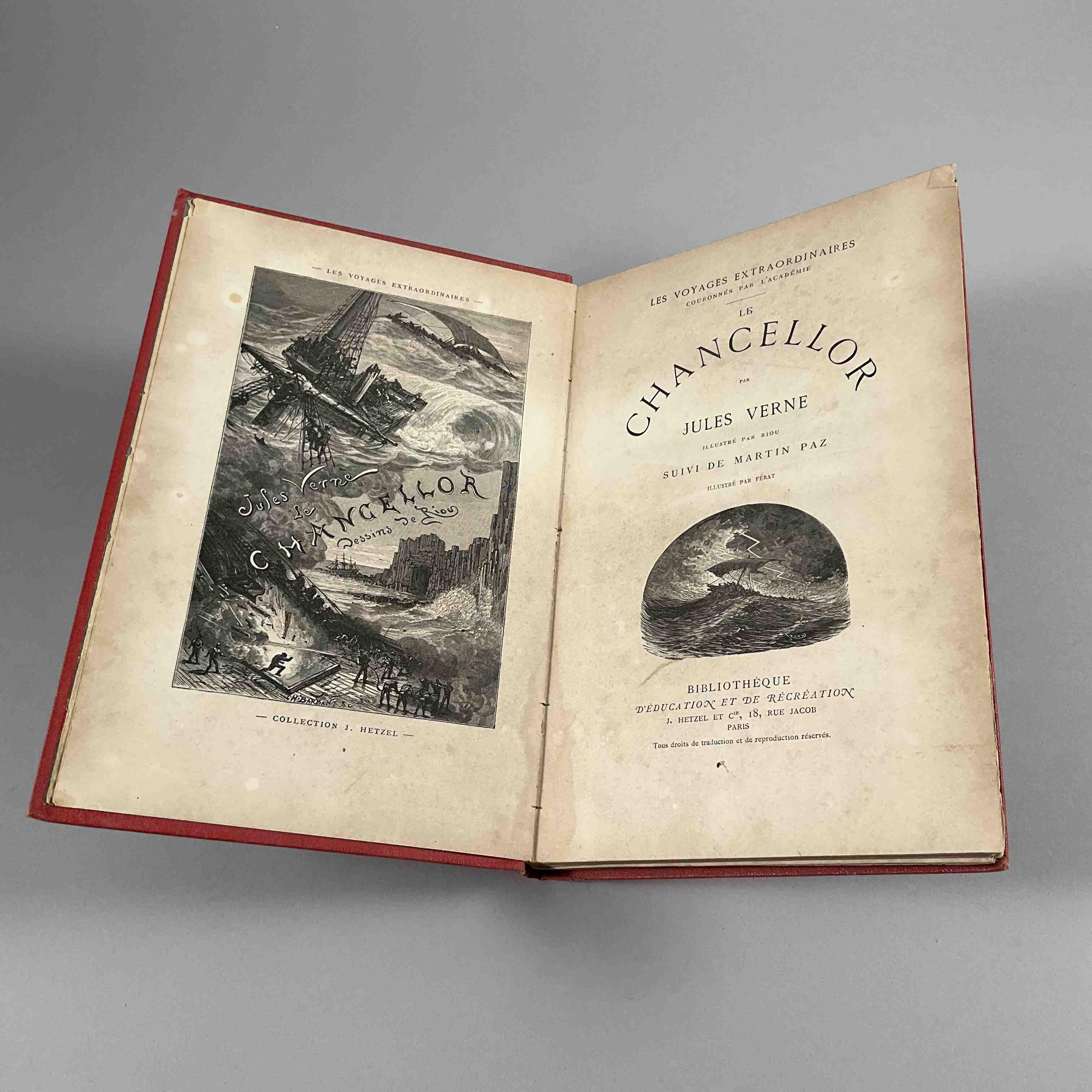 Jules Verne, Le Chancellor.
Bibliothèque d éducation et de récréation Hetzel,...