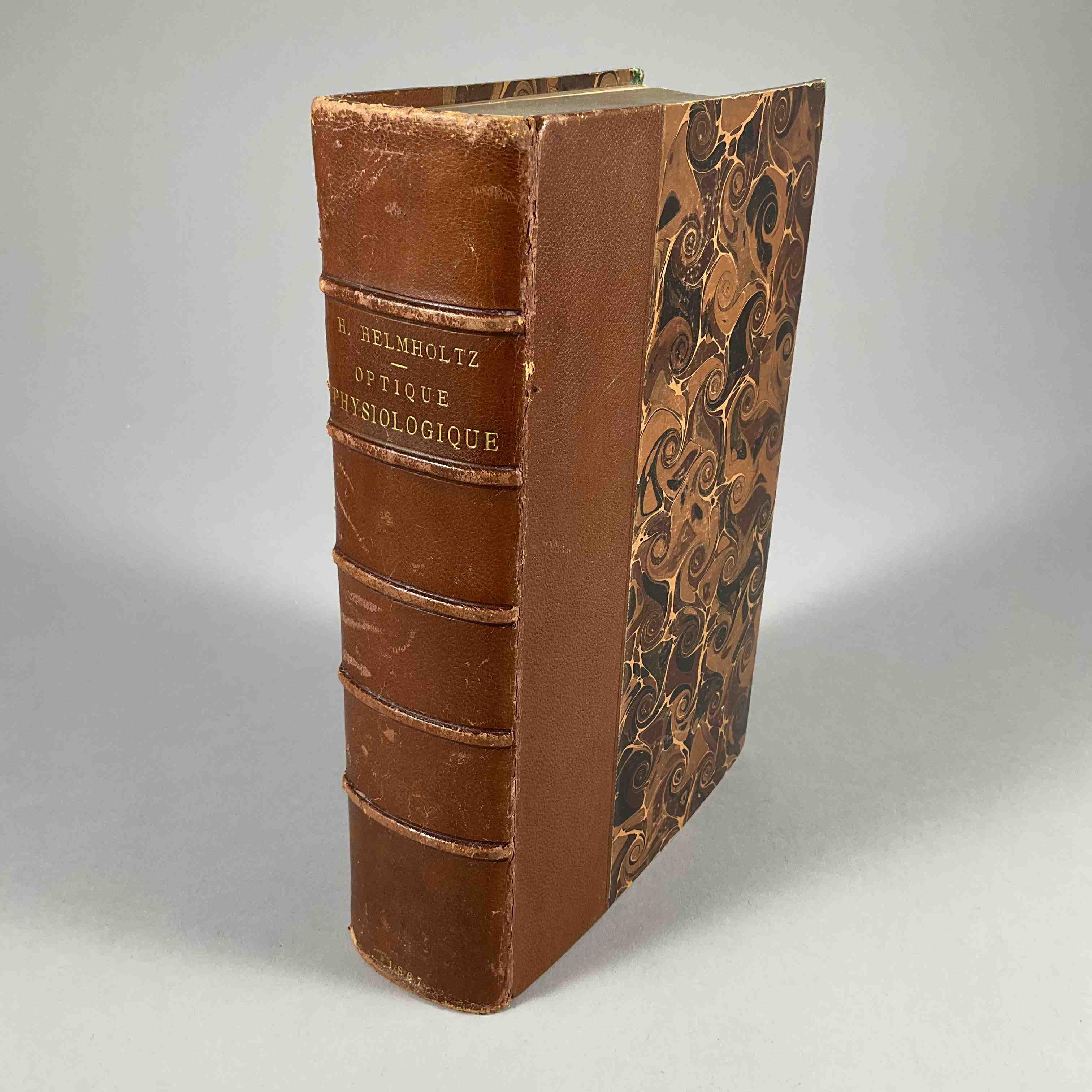 [Ophtalmologie] H Helmholtz, Optique physiologique.
Paris, Masson, 1867. In-8, [4]-XI-[1bl]-1057p-errata et...
