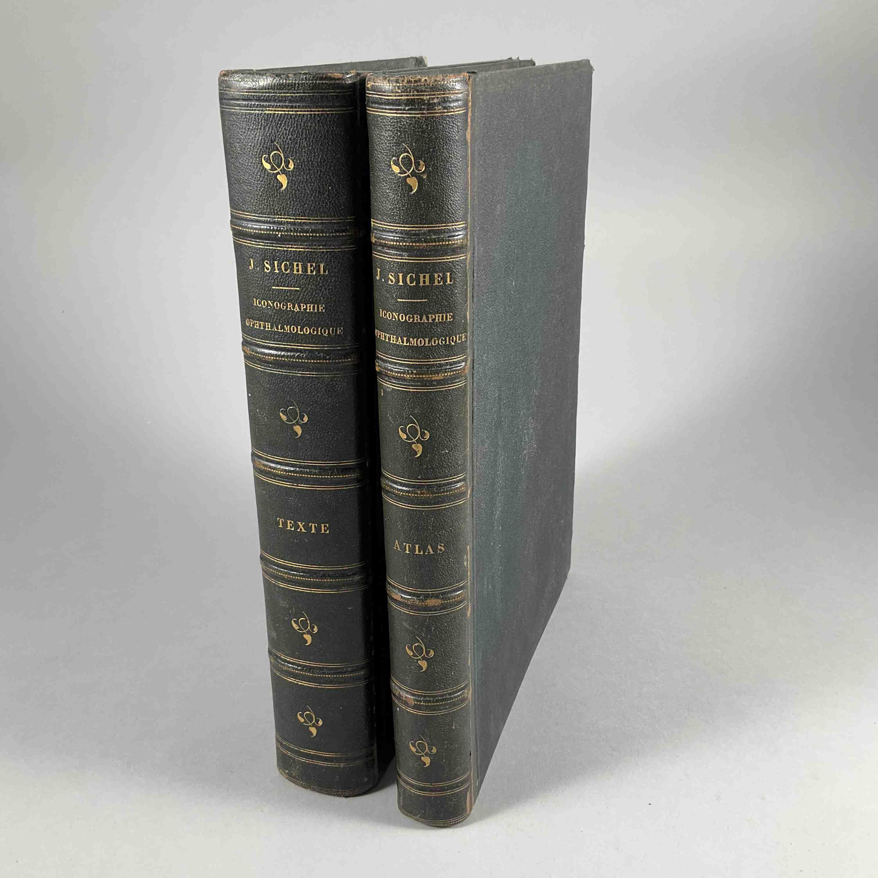 [Ophtalmologie] Jules Sichel, Iconographie ophthalmologique.Paris, Baillière, 1852-1859, 2 volumes in-4,...