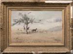 Gabriel GOMBET (XIXème siècle)
Troupeau sous l'arbre.
Huile sur toile signée en...