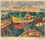 Allain CORNIC (1920-?) "Barques sur cale / Casablanca"...
