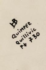 Plouhinec,Manufacture HB Quimper - Odetta.
Réunion de 3 vases.
Grès émaillé polychrome...