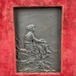 Achille BLOT (XIX-XXe siècles)"L'Aurore".Plaque de bronze à patine brune signée...