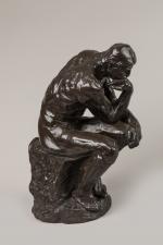 D'après Auguste Rodin (1840-1917)Le PenseurPlâtre patiné marqué "D'après Rodin" à...