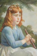 Giuseppe CAROSI (Rome, 1883-1965)Jeune fille à la flûtePastel signé en...