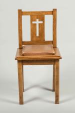 Attribué à Joseph SAVINA (Douarnenez, 1901 - Tréguier, 1983).
CHAISE en...