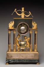 PENDULE dite « LE TELEGRAPHE D’AMOUR », bronze de Héricourt,...