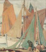 Lionel FLOCH (Quimper, 1895-1972)
Retour de pêche à Concarneau
Huile sur toile...