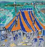 René QUERE (Ploaré, 1932 - Douarnenez, 2021)
"Montage du cirque" sur...