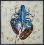 Jean DIVRY (Montreuil, 1953)"Grand bleu", Paimpol, 2024.Image de verre. Hauteur...