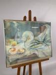 G. DAUGOIS (XXe). Nature morte au poisson.Pastel signé en bas...