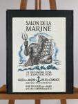 Salon de la Marine, réunion de trois reproductions d'AFFICHES encadrées...