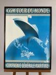 Réunion de trois reproductions d'AFFICHES de la compagnie générale maritime...