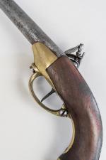 PISTOLET REGLEMENTAIRE 1777 1er type produit à Saint Etienne. 
Traces...