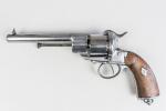 REVOLVER civil 1858 signé LEFAUCHEUX calibre 12 mm. 
Finition en...