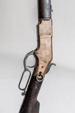 CARABINE DE SELLE WINCHESTER 1866 Yellow boy.
Calibre 44 Henry annulaire....