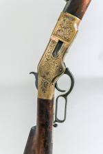 CARABINE WINCHESTER 1866 MUSKET en calibre 44 HENRY. 
Boîtier et...