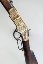 CARABINE WINCHESTER 1866 MUSKET en calibre 44 HENRY. 
Boîtier et...