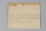 LETTRE signée par Monseigneur CAMBACERES, Cardinal et Archevêque de Rouen,...