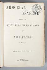 Réunion de quatre ouvrages comprenant :- J.B RIESTAP, Armorial général.Précédé...