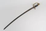 France, Restauration. SABRE d'officier d'infanterie modèle 1821, garde en laiton,...