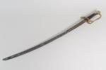 France, Restauration. SABRE d'officier d'infanterie modèle 1821, garde en laiton,...