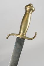 Prusse, XIXe siècle. GLAIVE d'infanterie modèle 1849. Poignée en laiton...