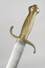 Prusse, XIXe siècle. GLAIVE d'infanterie modèle 1849. Poignée en laiton...