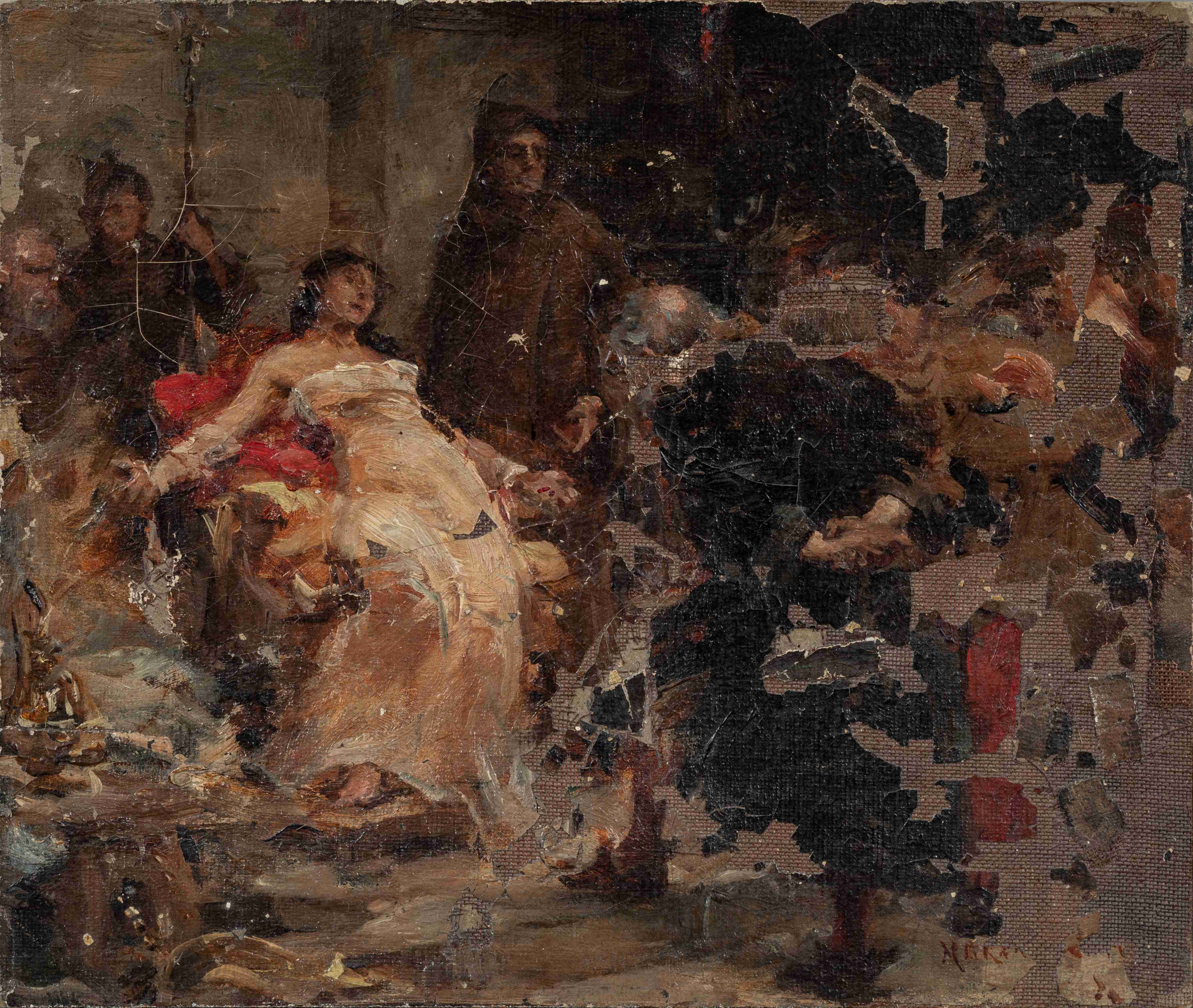 Georges MOREAU DE TOURS (Ivry-sur-Seine, 1848 - Bois-le-Roi, 1901)Etude pour...