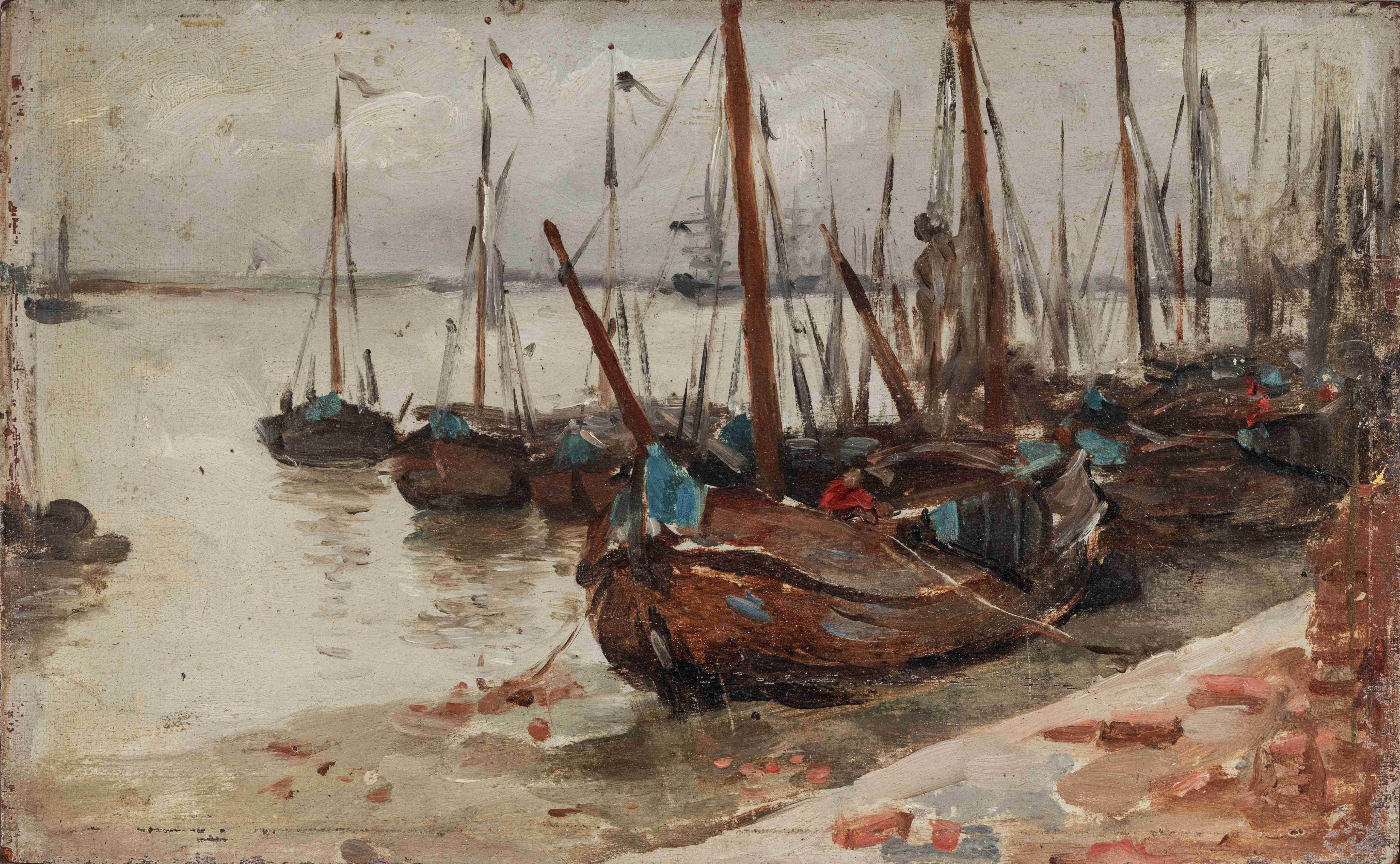 Georges MOREAU DE TOURS (Ivry-sur-Seine, 1848 - Bois-le-Roi, 1901)
Port de...