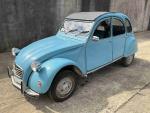 CITROEN  2CV, dite "dodoche", à robe bleu pétrel. Capot...