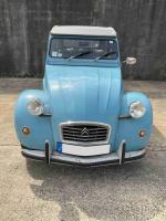 CITROEN  2CV, dite "dodoche", à robe bleu pétrel. Capot...