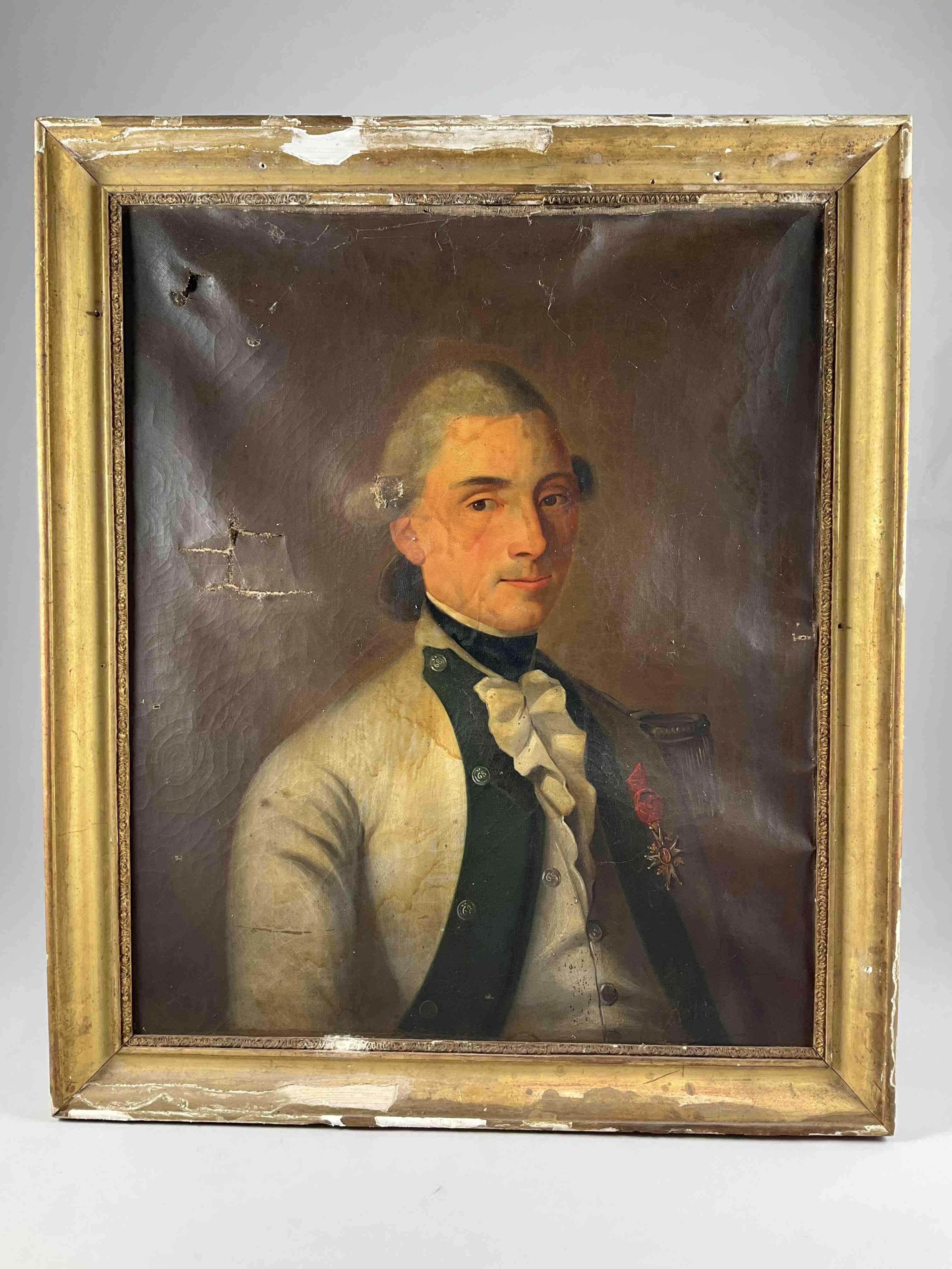 Ecole FRANCAISE de la fin du XVIIIe 
Portrait d'un officier...