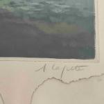 Alphonse LAFITTE (1863 - ?)Bateau en bord de mer.Lithographie signée...
