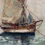 Marcel CATELEIN (1892-1979) Marine. Huile sur toile signée en bas...