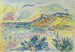RYGIER (XXème siècle)
Soleil sur la méditerranée.
Aquarelle signée en bas à...