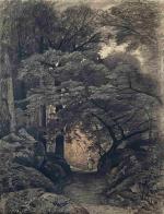 Pierre VIGNAL (1855 - 1925)
Promenade en sous-bois.
Fusain signé en bas...