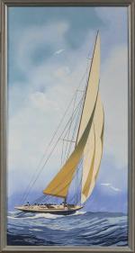 Léon HAFFNER (Paris, 1881-1971) - Peintre de la Marine en...