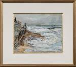 Germaine GARDEY (St-Androny, 1904 - Groix, 1995)"St-Brevin" - Mer agitée...