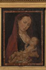 Dans le goût de Hans MEMLING Vierge à l'Enfant.Panneau,...