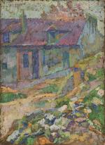 René CHAMBON (1888-?)
Maison et jardin fauves, 1917.
Huile sur toile, signée...