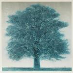 Joichi HOSHI (Niigata, Japon, 1911 - Tokyo, 1979)
Grand arbre bleu,...