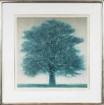 Joichi HOSHI (Niigata, Japon, 1911 - Tokyo, 1979)
Grand arbre bleu,...