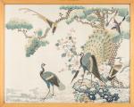 CHINE - Canton, XIXème siècle
Panneau de forme rectangulaire en soie...