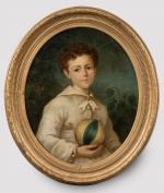 Entourage de Charles-Philippe LARIVIERE (Paris, 1798-1876)Portrait de jeune aristocrate d'une...