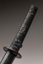 JAPON - Epoque MUROMACHI (1333 - 1573)
Koto wakizashi, fusée percée...