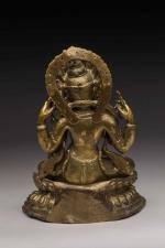 NEPAL, XVIIème / XVIIIème siècleStatuette en bronze doré de Rakta...