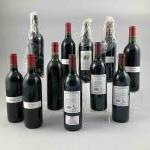 11 bouteilles PAUILLAC Divers dont : 2 bouteilles de chaque...