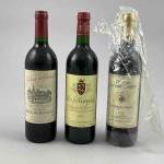 3 bouteilles LALANDE de POMEROL Divers : 1 CLOS DES...